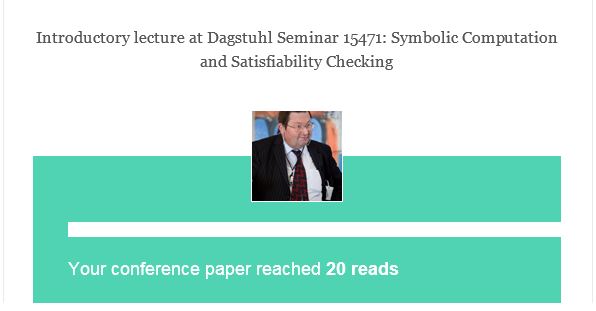 Dagstuhl slides with 20 reads
