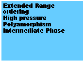 Text Box: Extended Range orderingHigh pressurePolyamorphismIntermediate Phase